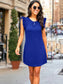 Pleated Round Neck Dress