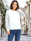 Sparkle Sequin Tops Sweatshirt Long Lantern Sleeve Pullover