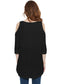 Shoulder Cut-Out Long T-Shirt