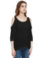 Shoulder Cut-Out Long T-Shirt