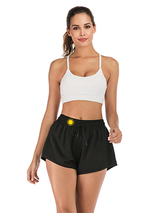 Double Layer Running Shorts with Ventilation Cutouts