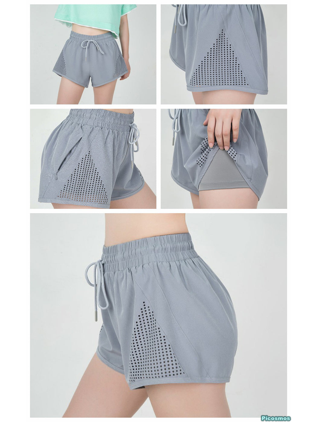 Double Layer Running Shorts with Ventilation Cutouts