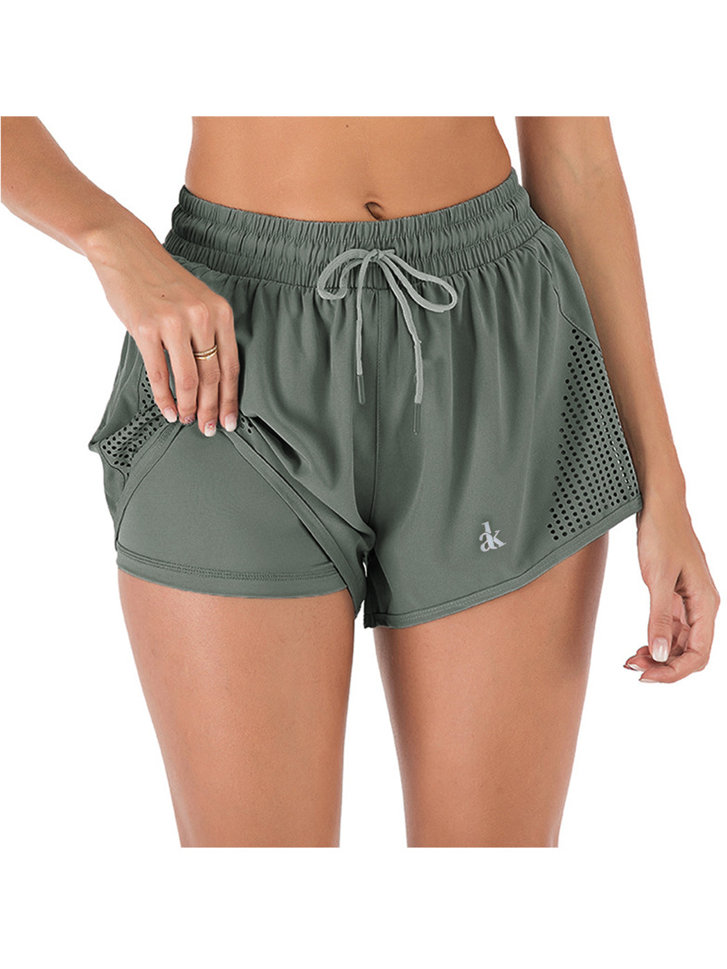 Double Layer Running Shorts with Ventilation Cutouts