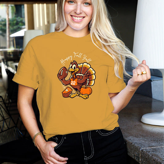 Cheerful 'Happy Fall Yall' Thanksgiving Tee