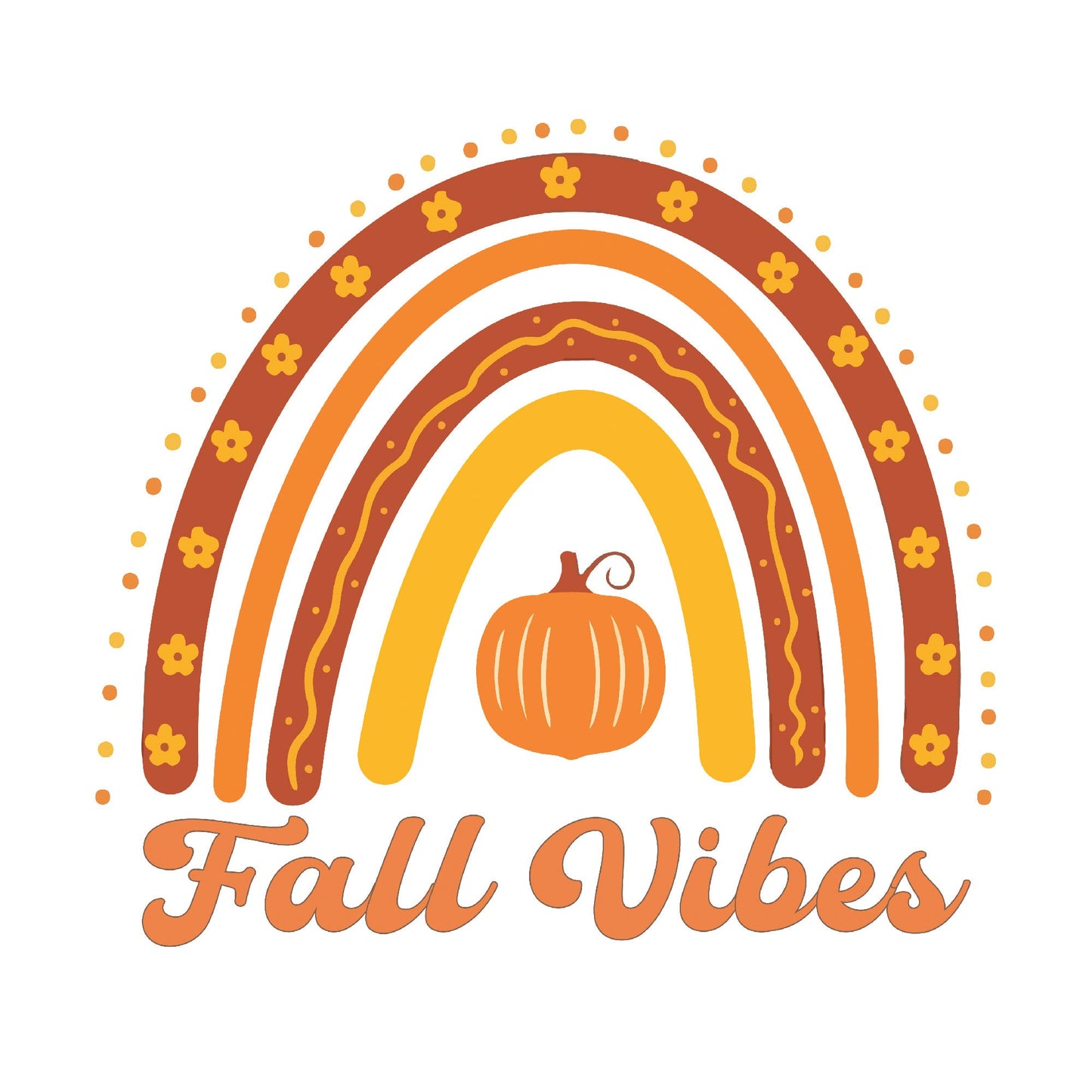 Pumpkin & Autumn Elements Infused 'Fall Vibes' T-Shirt