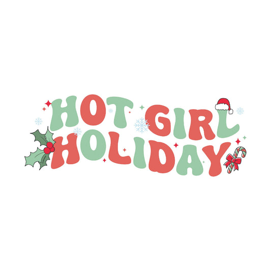 'Hot Girl Holiday' Christmas Tee Stylish Seasonal Vibes
