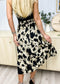 Paint Stroke Print Midi Skirt