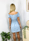 Off-Shoulder Shirred Waist Dress