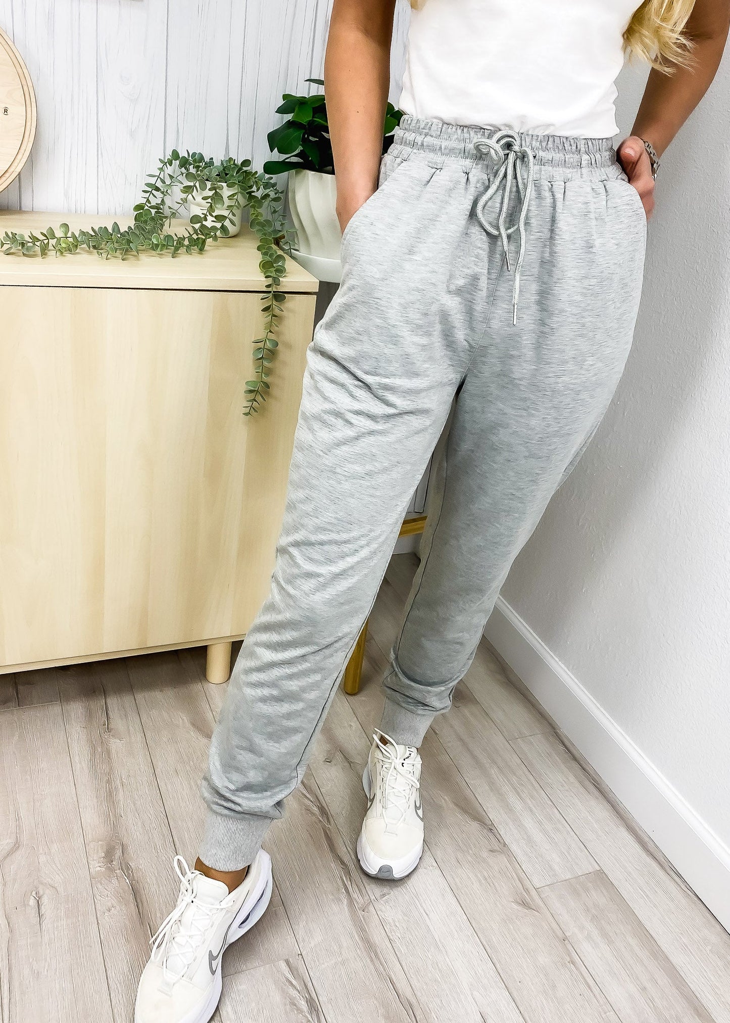 Sweatpant Pocket High Waist Sport Gym Athletic Fit Jogger Pants Lounge Trousers