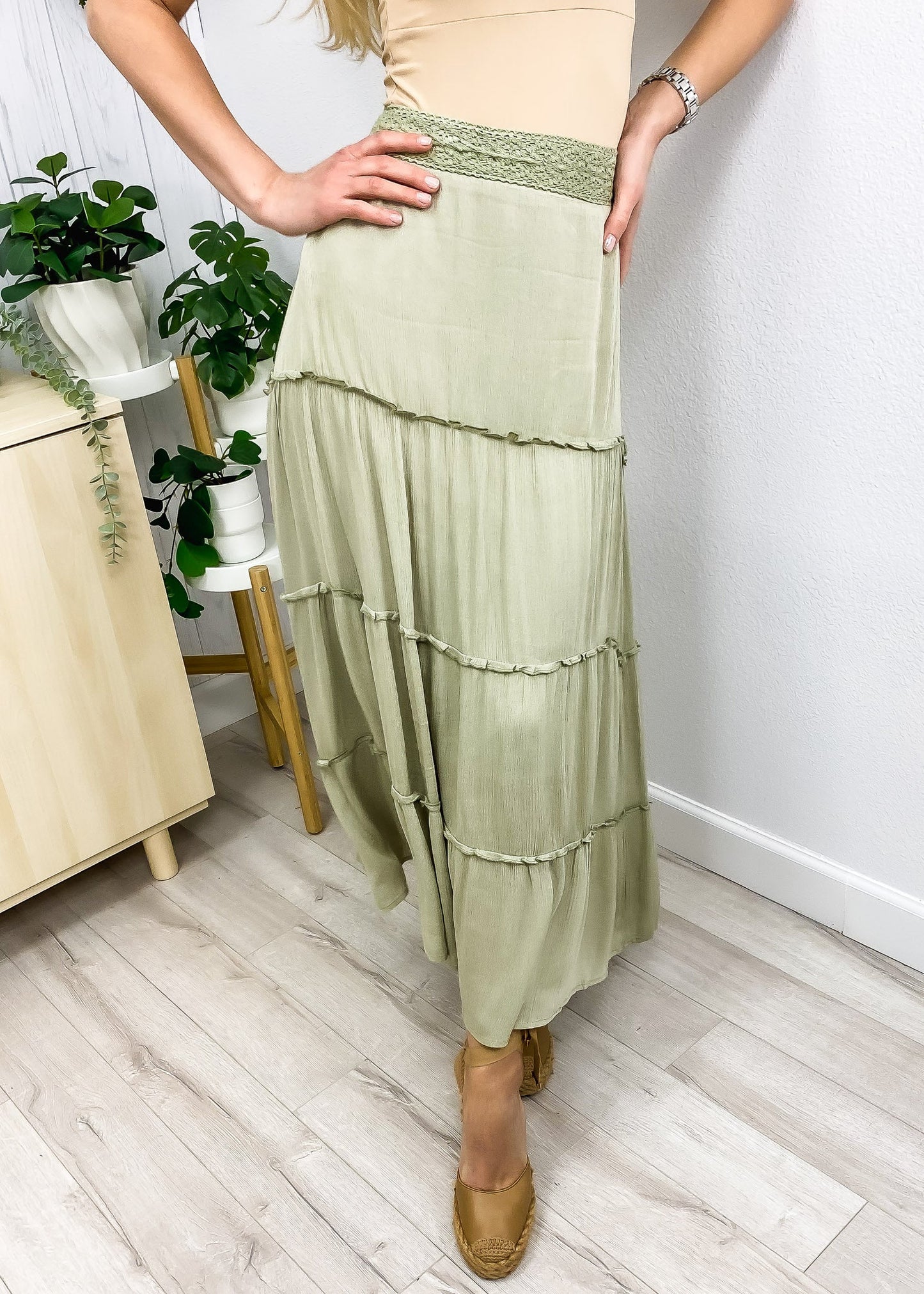 Maxi Bohemian Layered Skirt