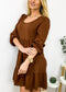 Round Neck Classic Tiered Dress
