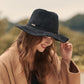 Slim Braided Trim Woven Hat