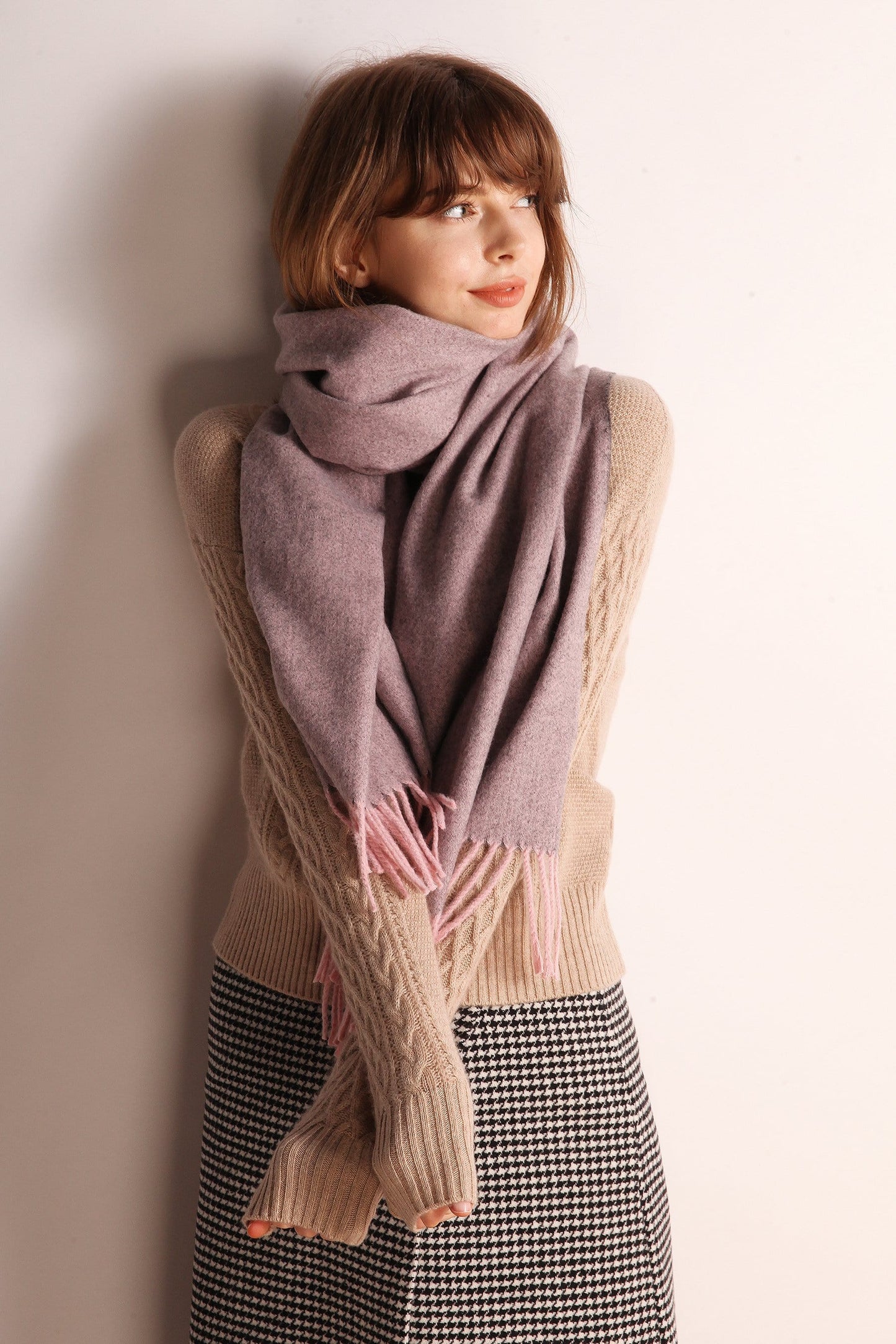 Minimalist Fringe Hem Scarf