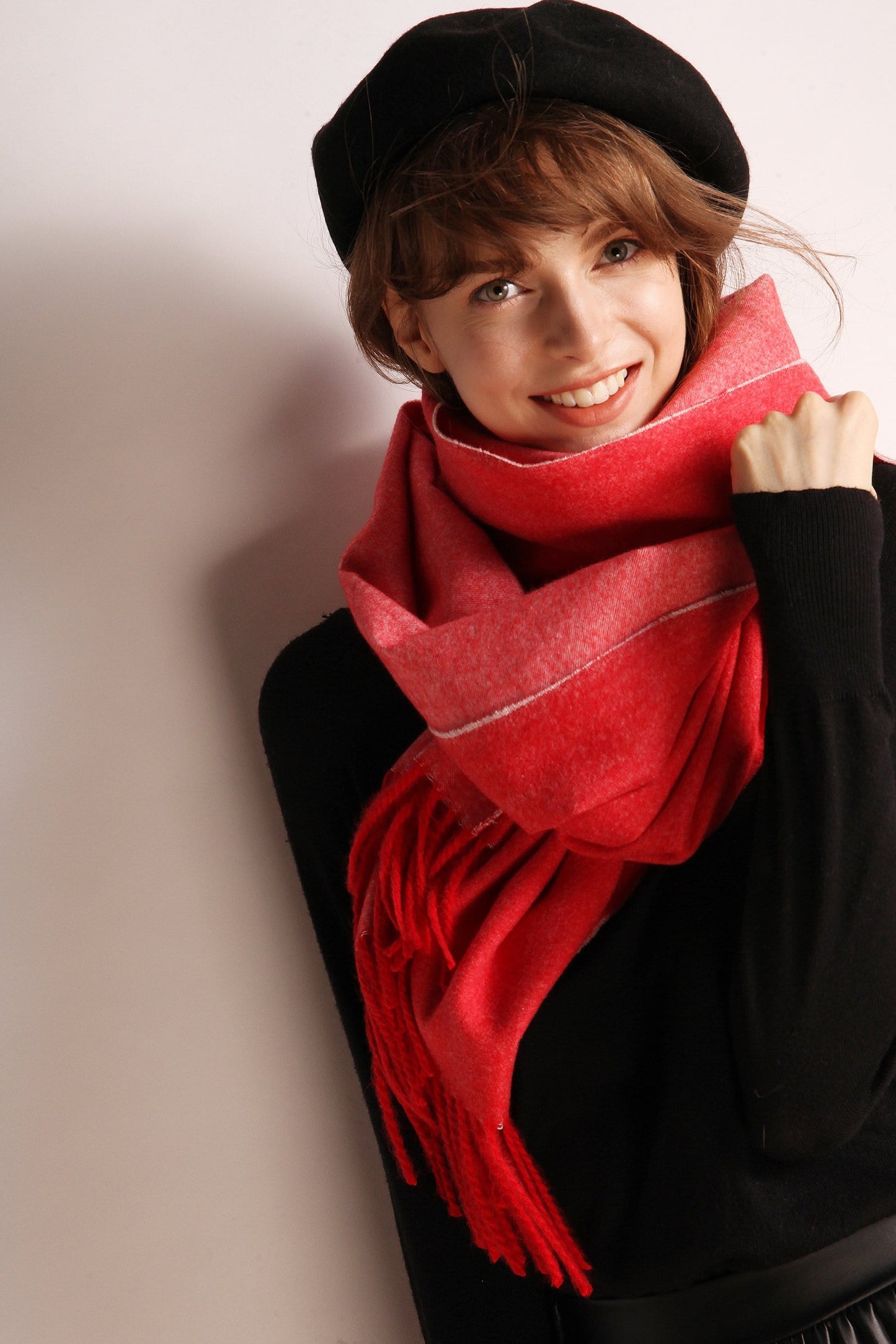 Minimalist Fringe Hem Scarf