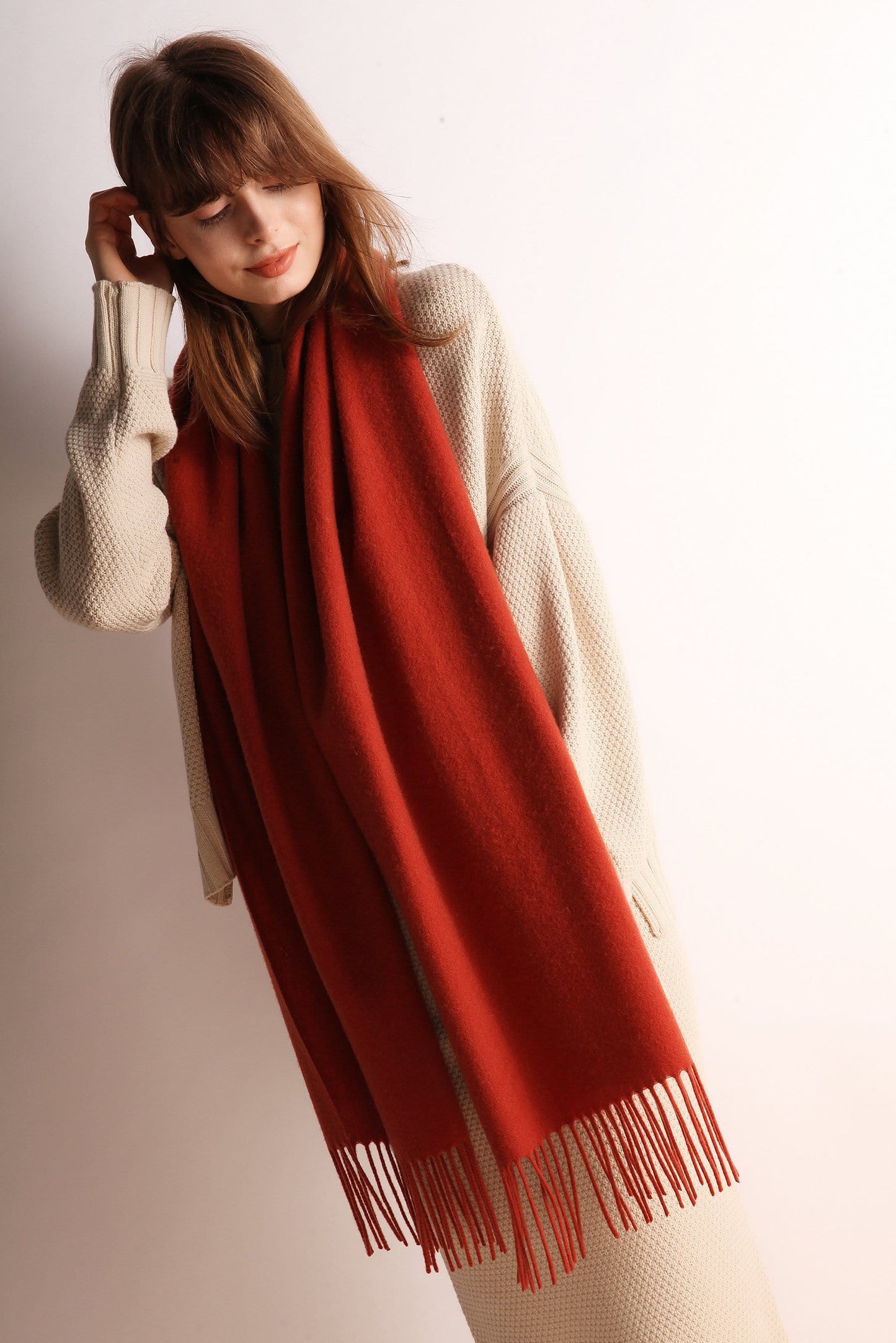 Solid Color Wool Scarf