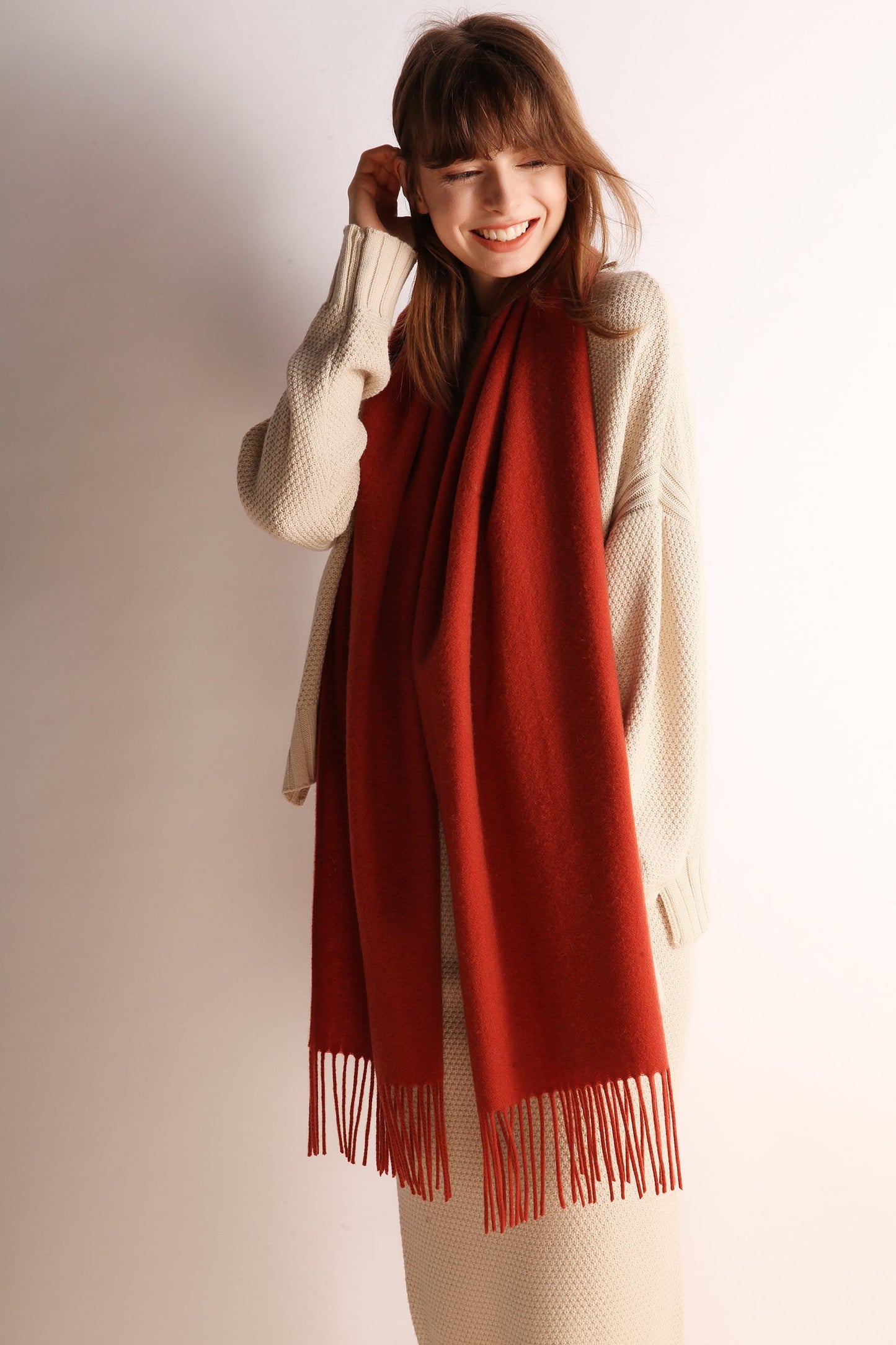 Solid Color Wool Scarf