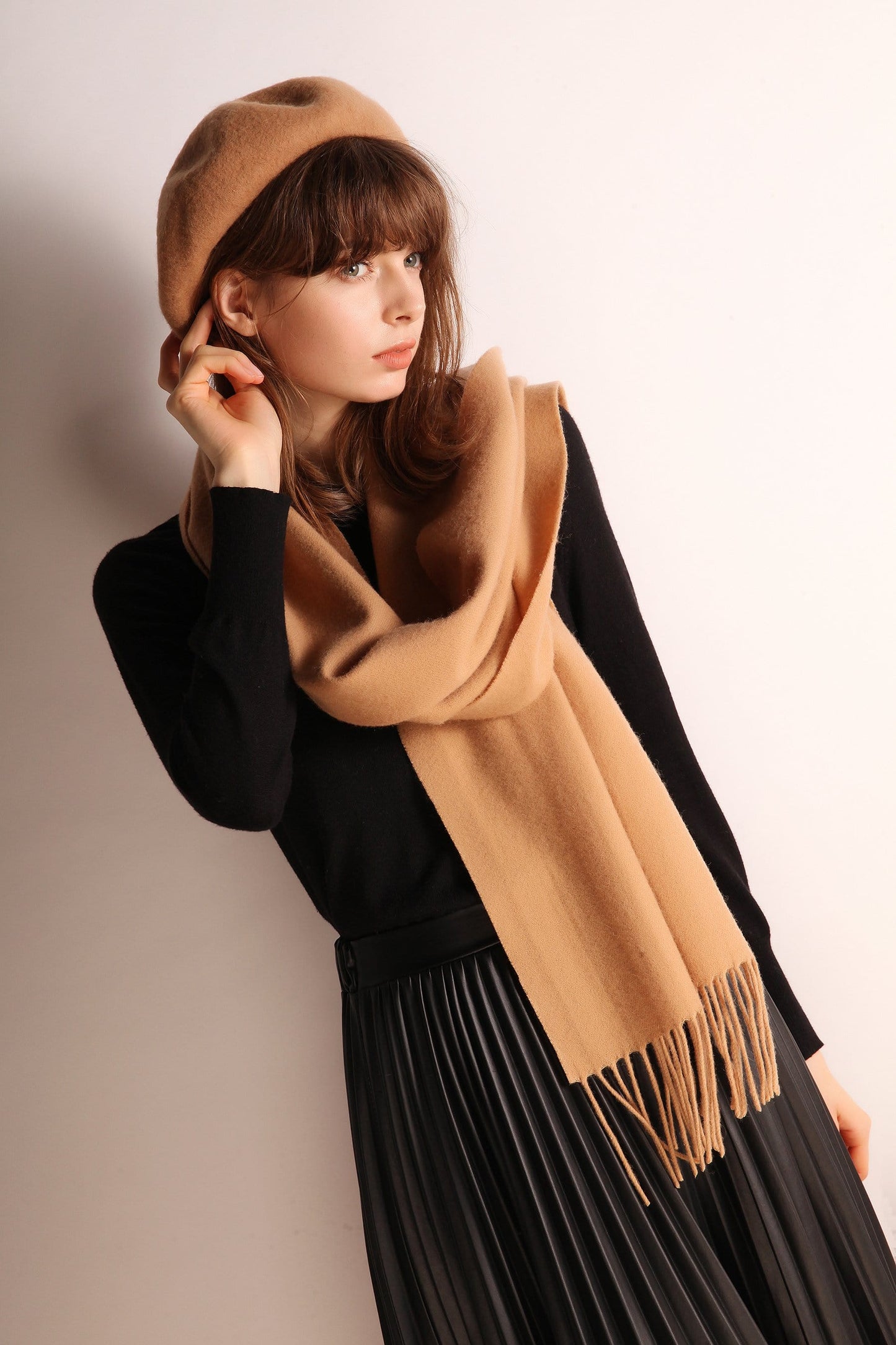 Solid Color Wool Scarf