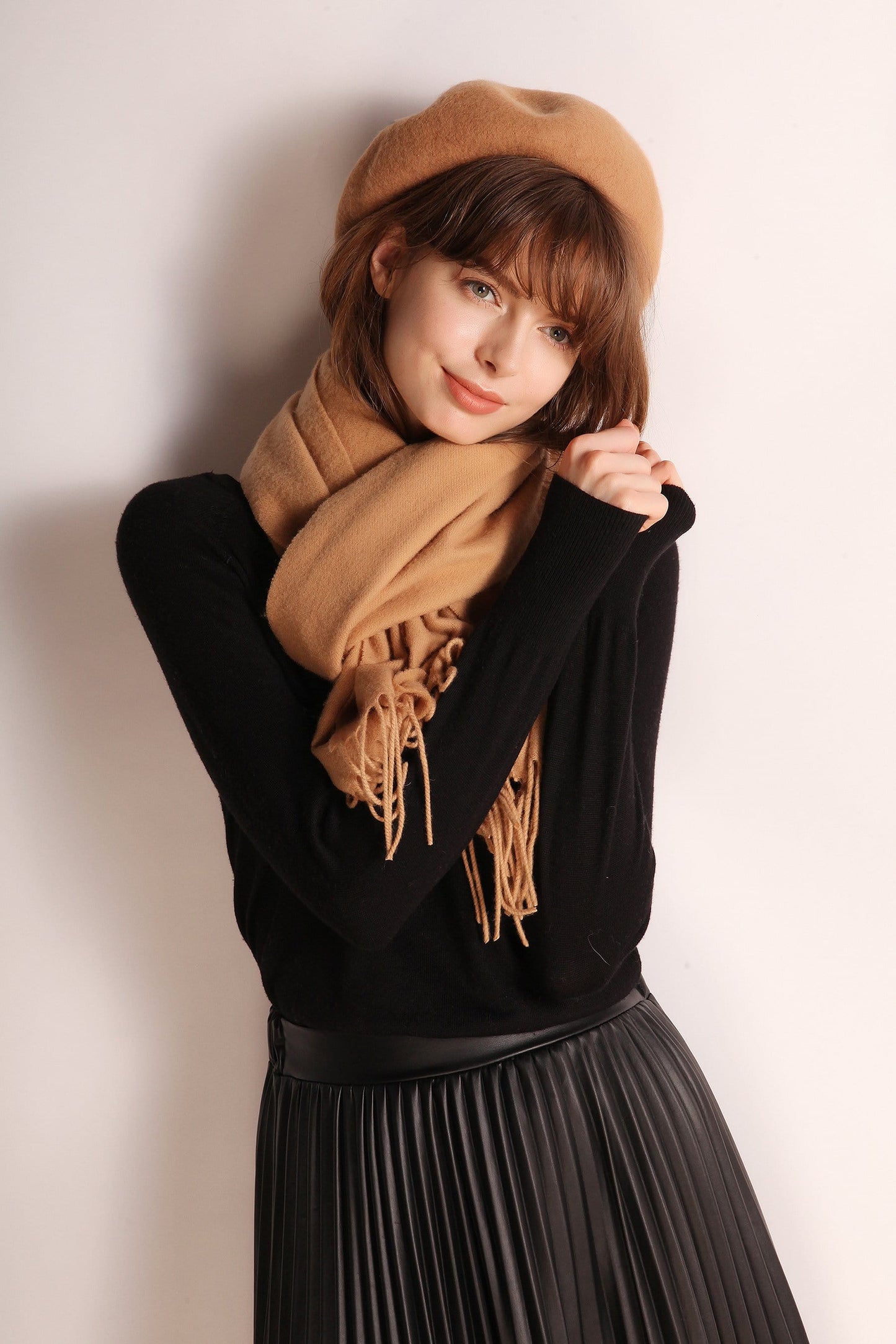 Solid Color Wool Scarf