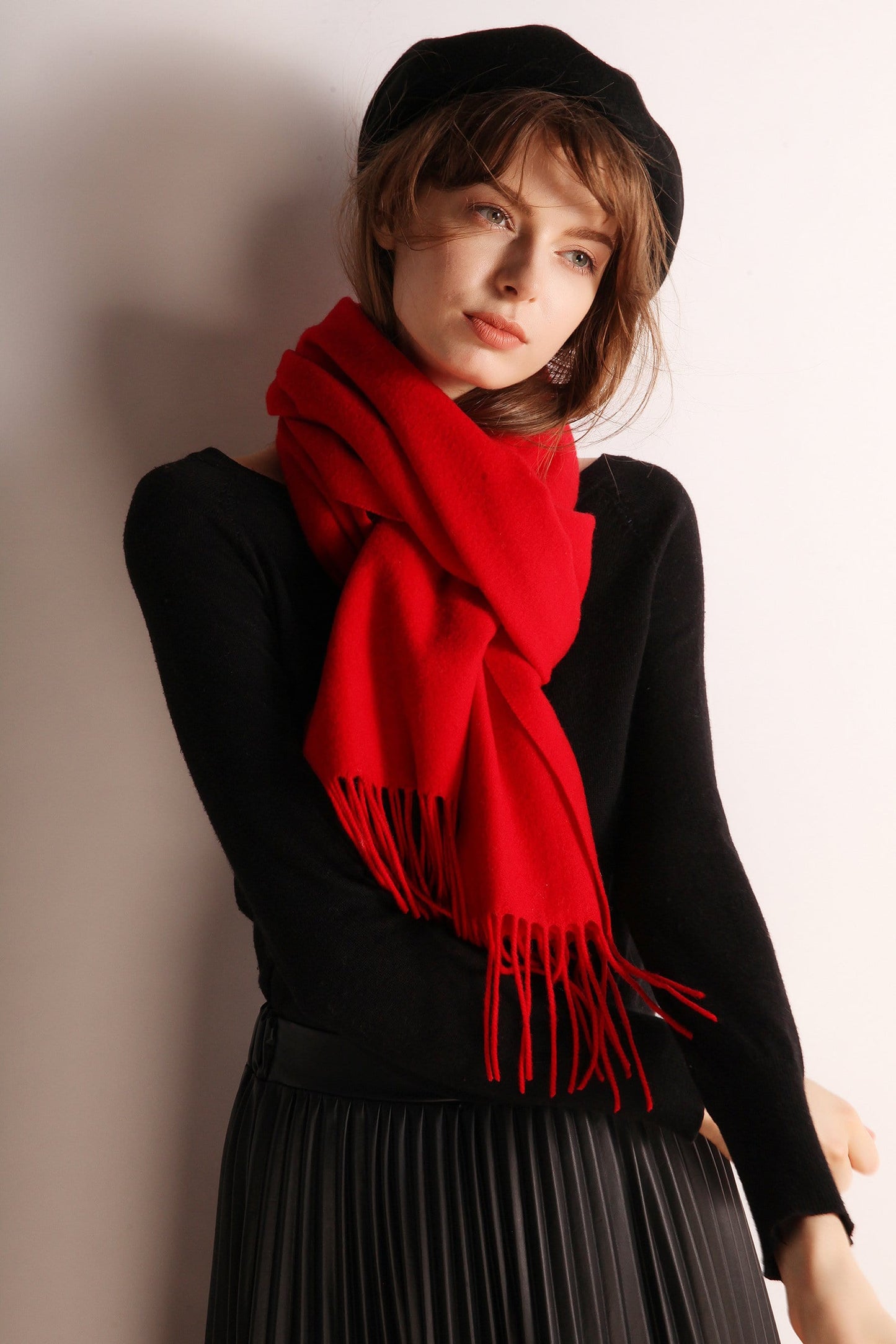 Solid Color Wool Scarf