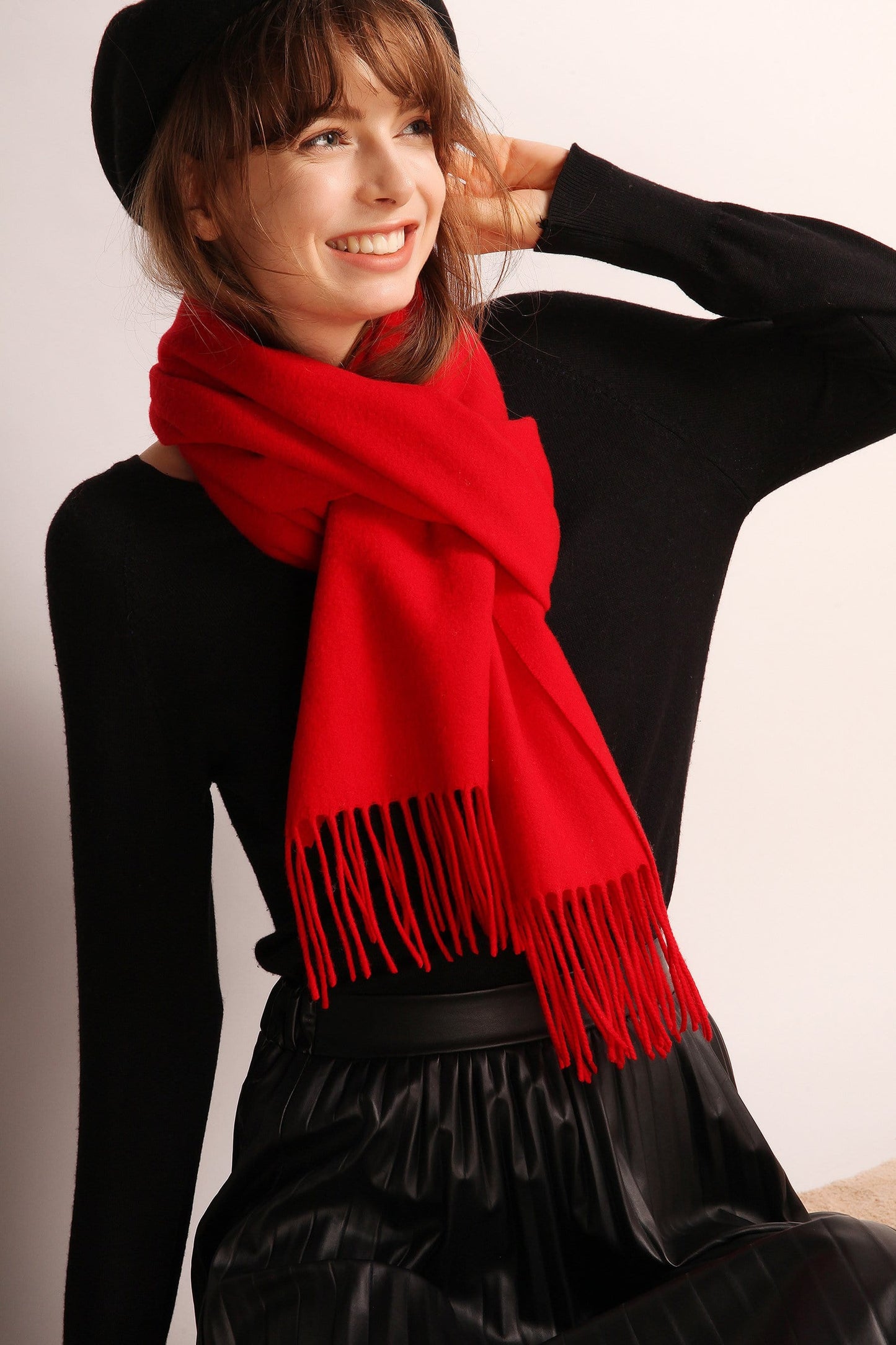 Solid Color Wool Scarf