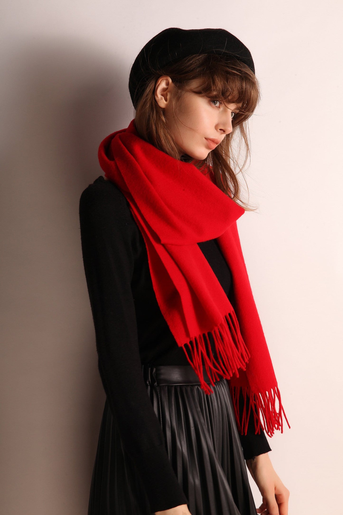 Solid Color Wool Scarf