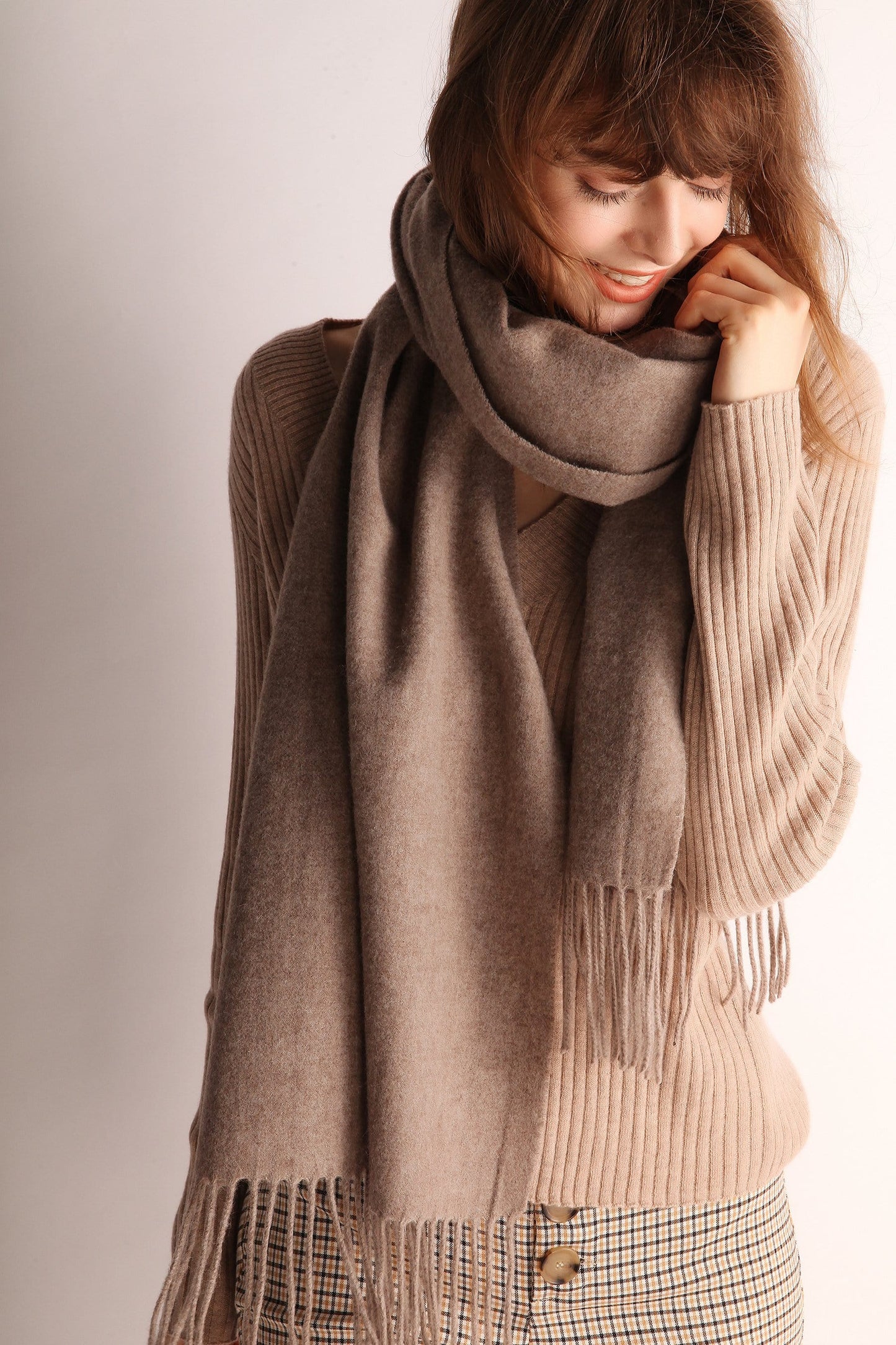 Solid Color Wool Scarf