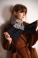 Two Tone Ribbed Knit Scarf