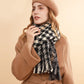 Two Tone Houndstooth Print Scarf