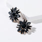 Elegant Round Flower Crystal Earring