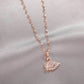 Diamond Swan Pendant Necklace