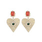 Unique Eye and Heart Shaped Dangle Earring with Crystals