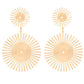 Gold Toned Matching Round Circles Dangle Earrings