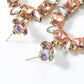 Elegant Squoval Shaped Geometric Crystals Earrings