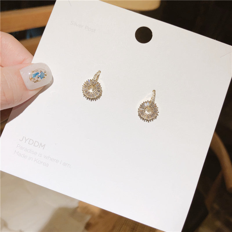 Simple Crystal Circle Earring