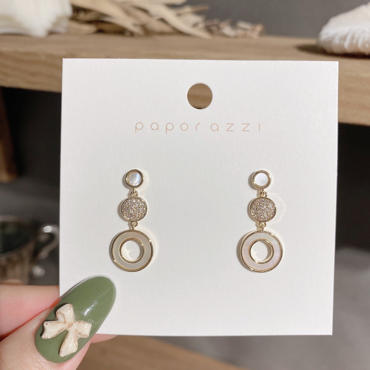 Triple Circle Geometric Earring