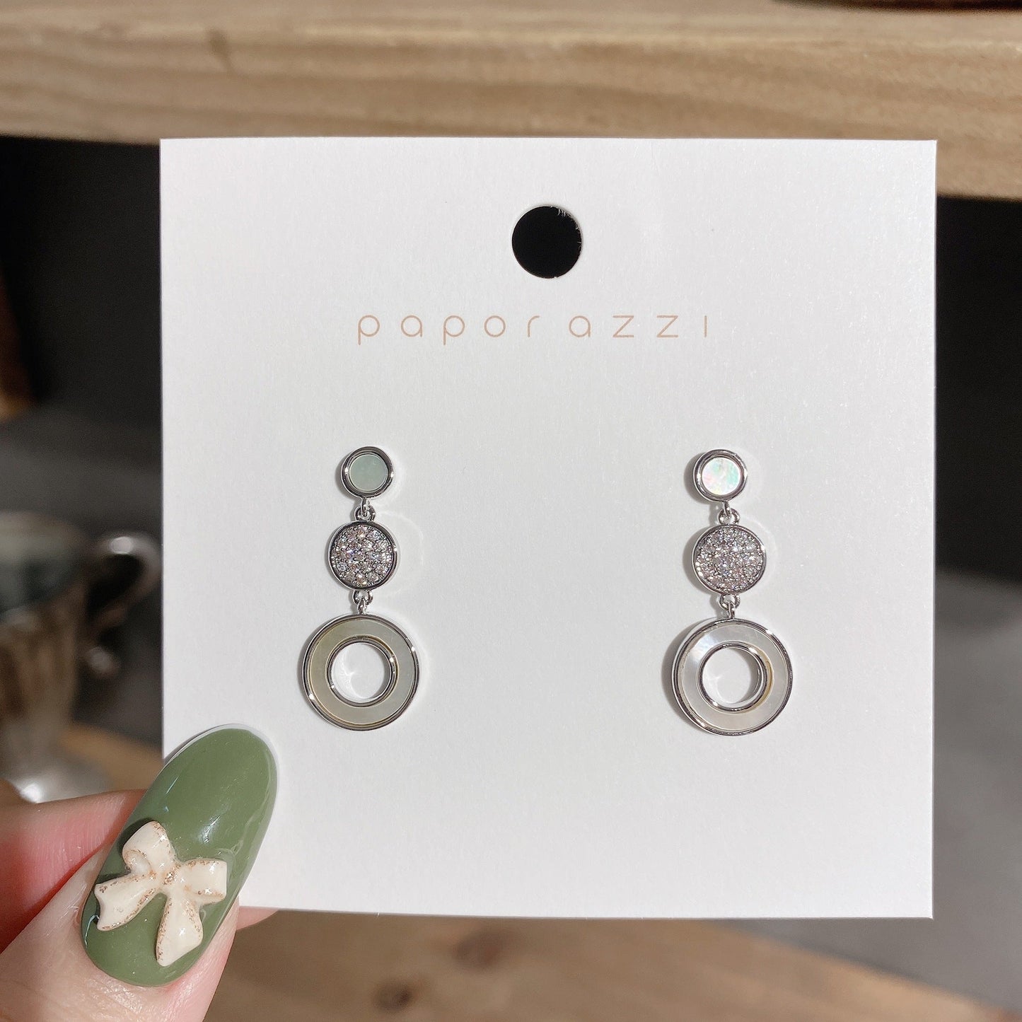 Triple Circle Geometric Earring