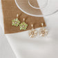 Light Green Stone Flower Earrings