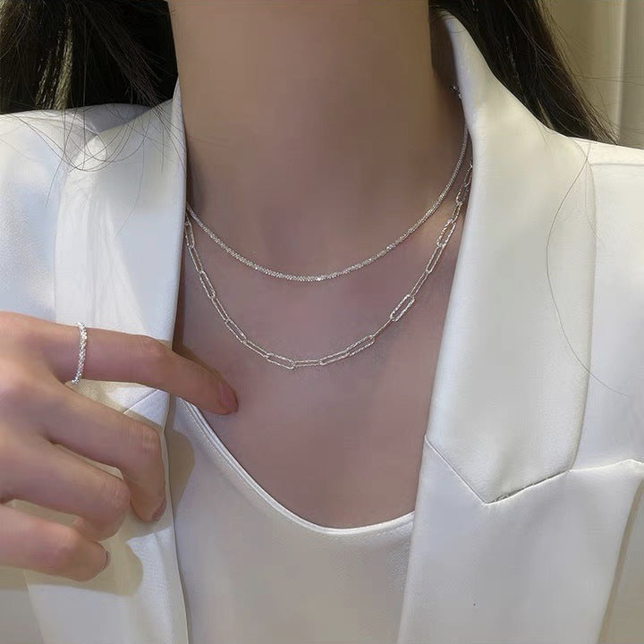 Classic Silver Chained Necklace