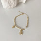 Gold Chain Bracelet with Teddy Bear Charm