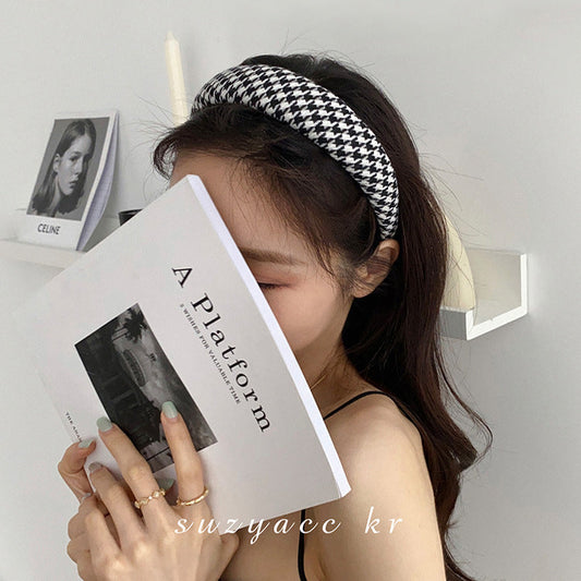 Houndstooth Wide Headband