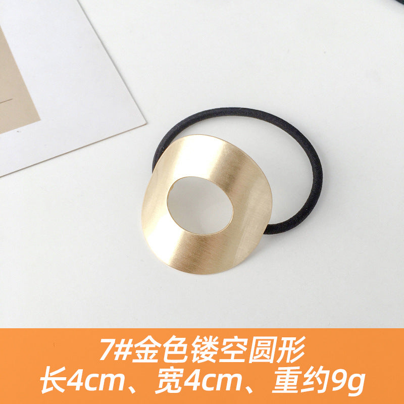 Gold Elastic Hair Tie Cuffs