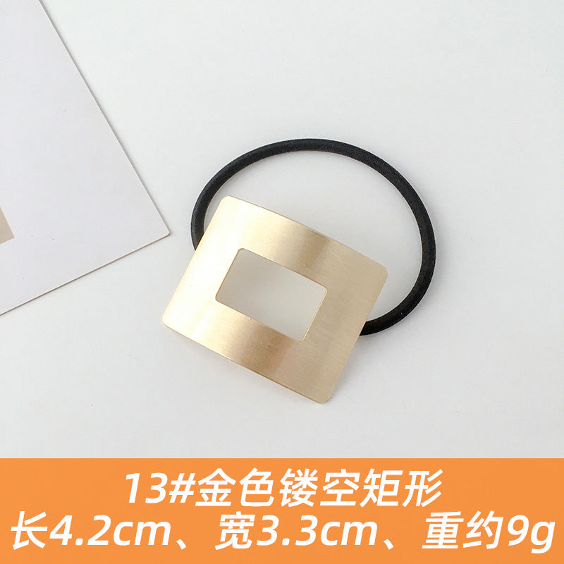 Gold Elastic Hair Tie Cuffs