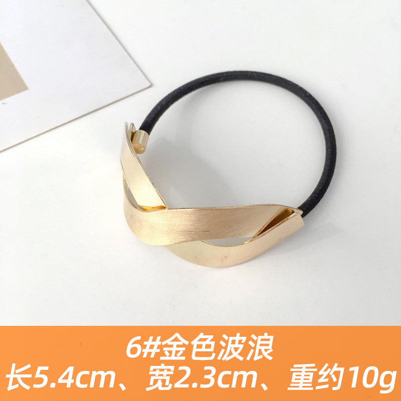 Gold Elastic Hair Tie Cuffs