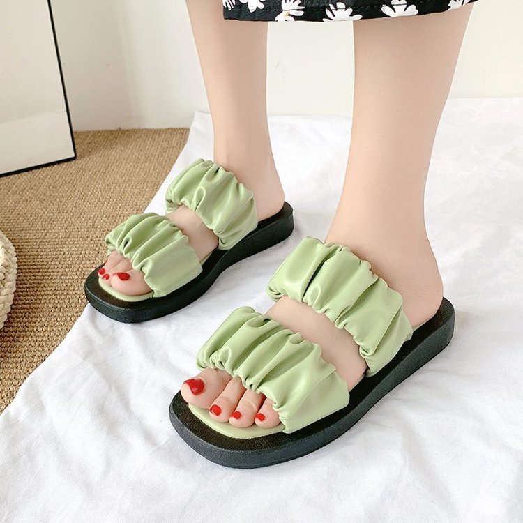 Ruched Platform Sandals