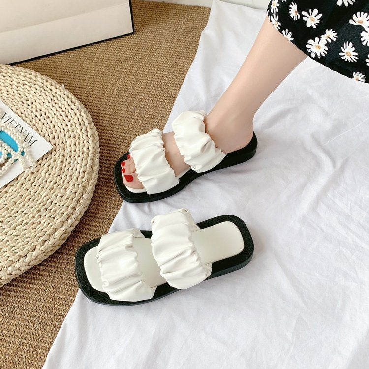 Ruched Platform Sandals