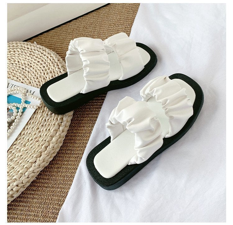 Ruched Platform Sandals