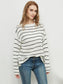 Crew Neck Minimalist Striped Sweater