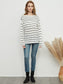 Crew Neck Minimalist Striped Sweater