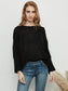 Knitted Turtleneck Sweater With Batwing Sleeves