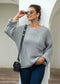 Knitted Turtleneck Sweater With Batwing Sleeves